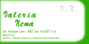 valeria nema business card